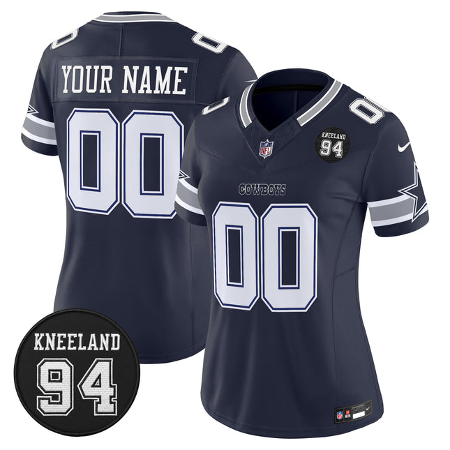 Dallas Cowboys #94 Marshawn Kneeland Memorial Patch Vapor Limited Custom Jersey - All Stitched