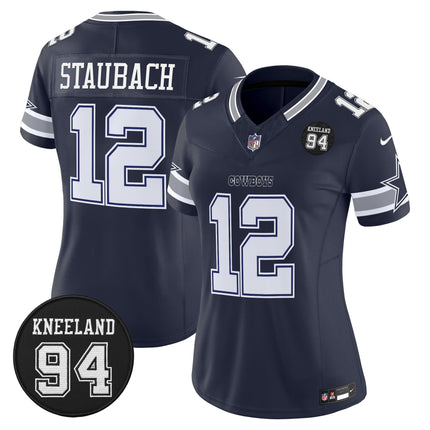 Women's Dallas Cowboys #94 Marshawn Kneeland Memorial Patch Vapor Limited Jersey - All Stitched