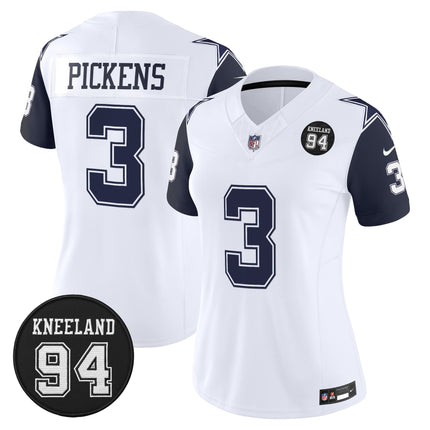 Women's Dallas Cowboys #94 Marshawn Kneeland Memorial Patch Vapor Limited Jersey - All Stitched