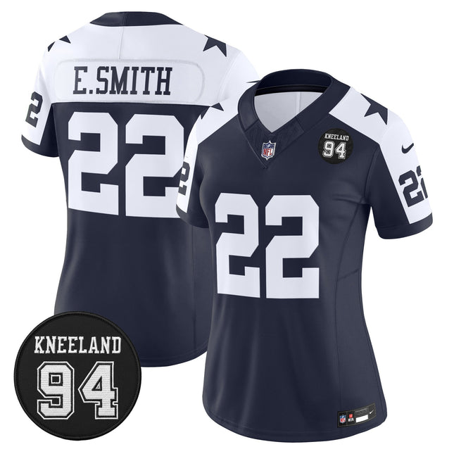 Women's Dallas Cowboys #94 Marshawn Kneeland Memorial Patch Vapor Limited Jersey - All Stitched