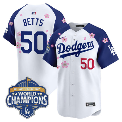 Men's Dodgers 2025 Back-To-Back Champions x Tokyo Series Vapor Premier Limited Jersey - Stitched