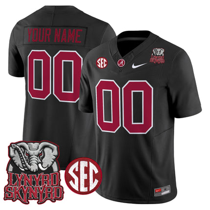 Alabama Crimson Tide x Lynyrd Skynyrd Vapor Limited Custom Jersey - Alabama Map - All Stitched