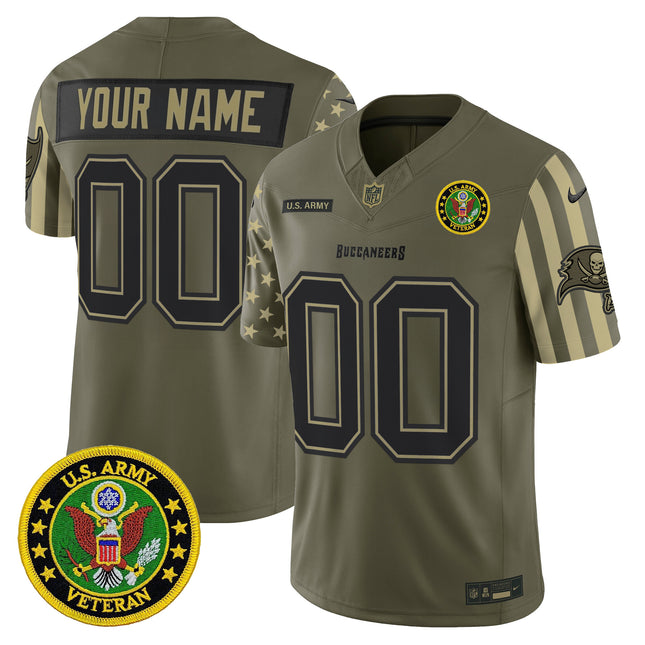 Tampa Bay Buccaneers x U.S. Military Veteran Vapor Limited Custom Jersey - All Stitched