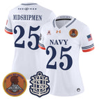 White / #25 Midshipmen / S