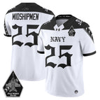 White / #25 Midshipmen / S
