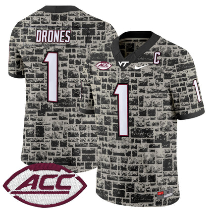 Virginia Tech Hokies 2025 Stone Vapor Limited Jersey - Stitched