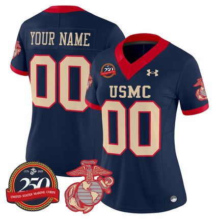 United States Marine Corps Vapor Limited Custom Jersey - 250th Anniversary Patch - All Stitched