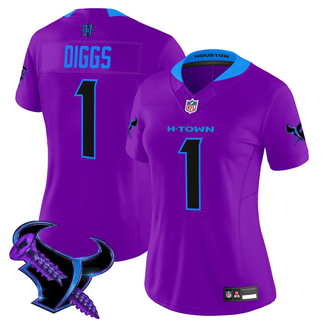 Women's Houston Texans 2025 DJ Screw Vapor Limited Jersey - All Stitched
