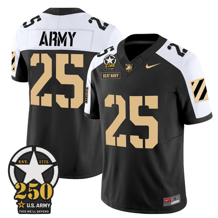 Men's Army Black Knights 250th Anniversary Patch Vapor Limited Jersey - All Stitched