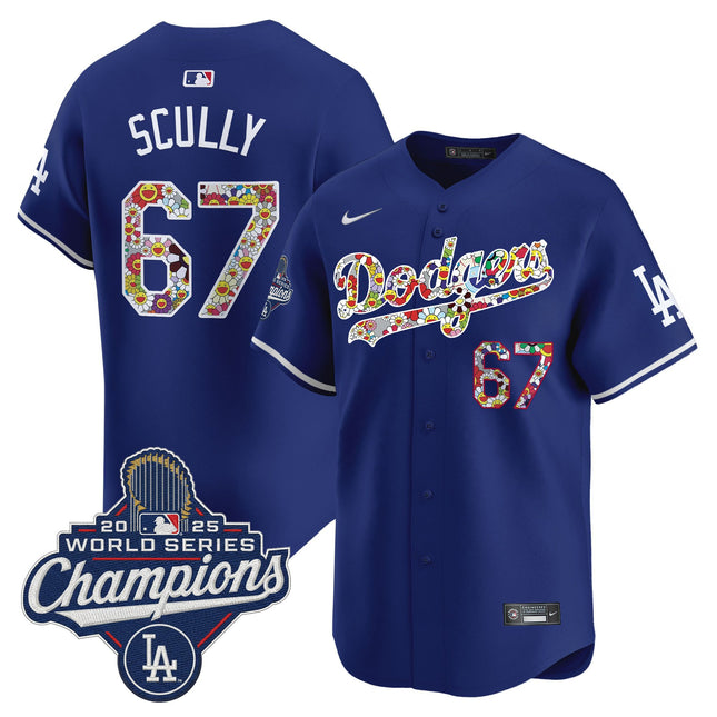Men's Dodgers 2025 World Series Champions x Takashi Murakami Vapor Premier Limited Jersey - Stitched