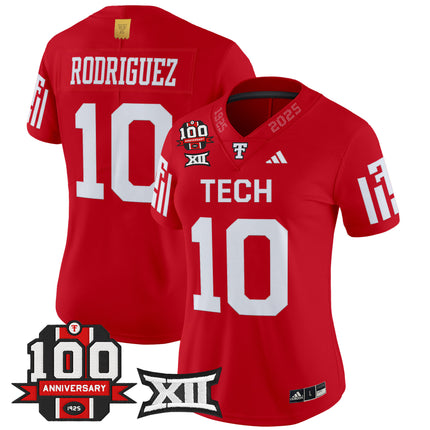 Women's Texas Tech Red Raiders 2025 Vapor Limited Jersey - 100th Anniversary Patch - All Stitched