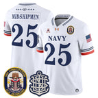 White / #25 Midshipmen / S