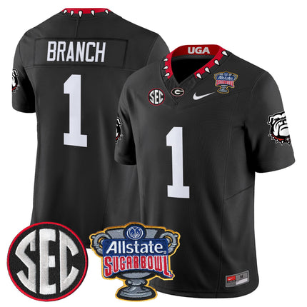 Men's Georgia Bulldogs Sugar Bowl Patch Vapor Limited Jersey - All Stitched