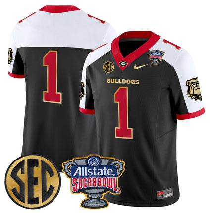 Men's Georgia Bulldogs Sugar Bowl Patch Vapor Limited Jersey - All Stitched