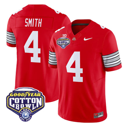 Men's Ohio State Buckeyes 'Heritage Stripe' Vapor Limited Jersey - 2025 Cotton Bowl Patch - All Stitched