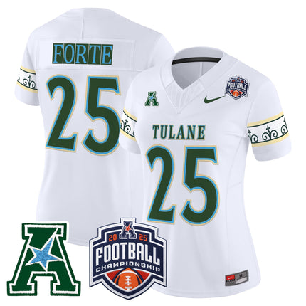 Women's Tulane Green Wave 'City Edition' Vapor Limited Jersey - 2025 AAC Championship Patch - All Stitched