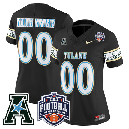 Tulane Green Wave 'City Edition' Vapor Limited Custom Jersey - 2025 AAC Championship Patch - All Stitched