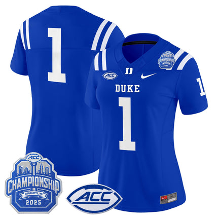Women's Duke Blue Devils 2025 ACC Championship Vapor Limited Jersey - All Stitched