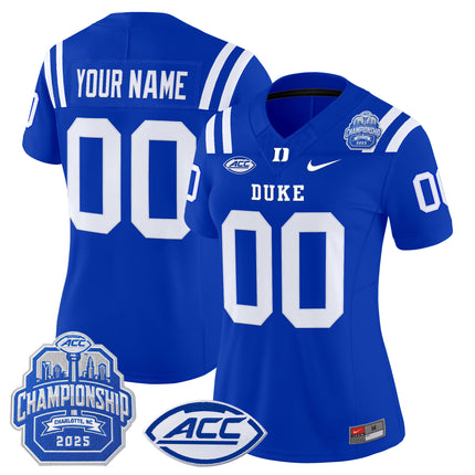 Duke Blue Devils 2025 ACC Championship Vapor Limited Custom Jersey - All Stitched