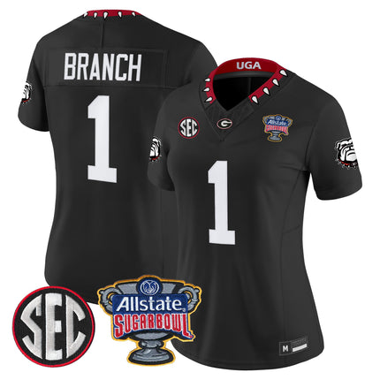 Women's Georgia Bulldogs Sugar Bowl Patch Vapor Limited Jersey - All Stitched