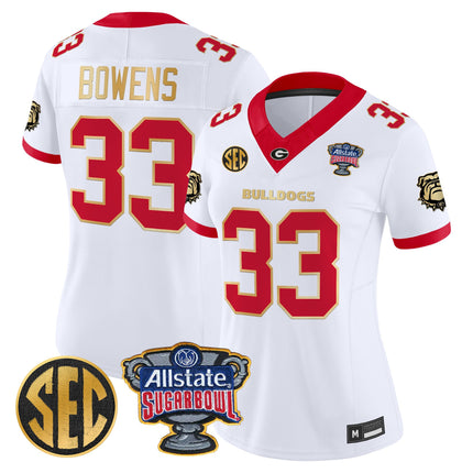 Women's Georgia Bulldogs Sugar Bowl Patch Vapor Limited Jersey - All Stitched