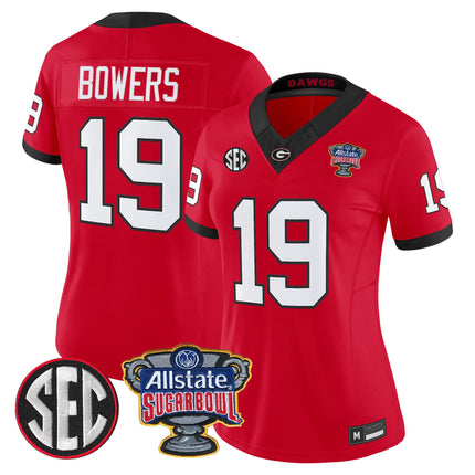 Women's Georgia Bulldogs Sugar Bowl Patch Vapor Limited Jersey - All Stitched