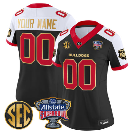 Georgia Bulldogs Sugar Bowl Patch Vapor Limited Custom Jersey - All Stitched