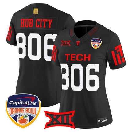 Women's Texas Tech Red Raiders 2025 Orange Bowl Vapor Limited Jersey - All Stitched