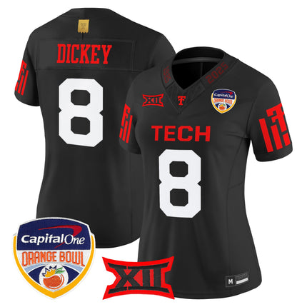 Women's Texas Tech Red Raiders 2025 Orange Bowl Vapor Limited Jersey - All Stitched
