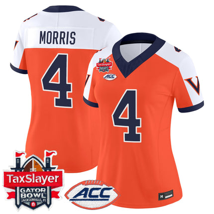 Women's Virginia Cavaliers 1995 Throwbacks Vapor Limited Jersey - Gator Bowl Patch - All Stitched