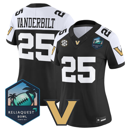 Women's Vanderbilt Commodores 2025 ReliaQuest Bowl Vapor Limited Jersey - All Stitched