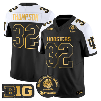 Men's Indiana Hoosiers 2025 Rose Bowl Gold Vapor Limited Jersey - All Stitched