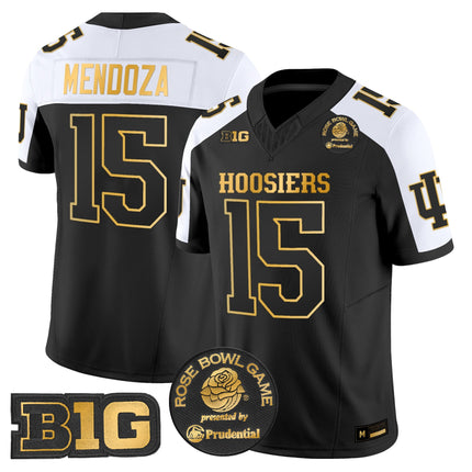 Men's Indiana Hoosiers 2025 Rose Bowl Gold Vapor Limited Jersey - All Stitched