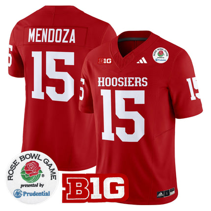 #15 Fernando Mendoza Indiana Hoosiers 2026 Rose Bowl Vapor Limited Jersey V2 - All Stitched
