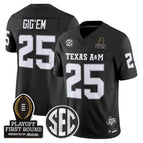 Black / #25 Gig'Em / S