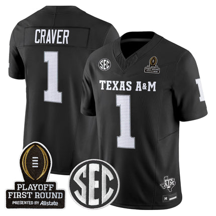 Men's Texas A&M Aggies 2025 Playoff First Round Vapor Limited Jersey - All Stitched