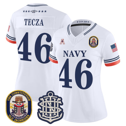 Women's Navy Midshipmen 250th Anniversary Vapor Limited Jersey - USS Constitution Patch - Stitched