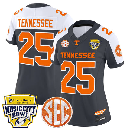 Women's Tennessee Volunteers 2025 Music City Bowl Vapor Limited Jersey - All Stitched