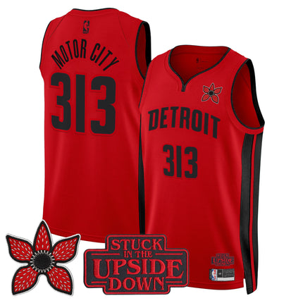 Men's Detroit Pistons 'Stranger Things Edition' Swingman Jersey - All Stitched