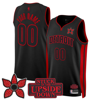 Detroit Pistons 'Stranger Things Edition' Swingman Custom Jersey - All Stitched