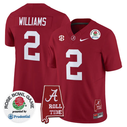 Men's Alabama Crimson Tide 2026 Rose Bowl Vapor Limited Jersey - All Stitched