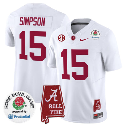 Men's Alabama Crimson Tide 2026 Rose Bowl Vapor Limited Jersey - All Stitched