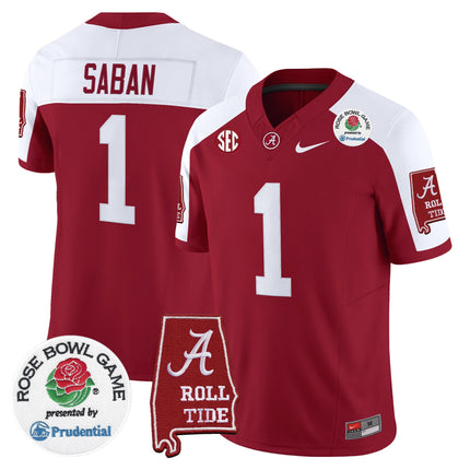 Men's Alabama Crimson Tide 2026 Rose Bowl Vapor Limited Jersey - All Stitched