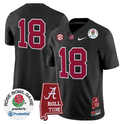 Men's Alabama Crimson Tide 2026 Rose Bowl Vapor Limited Jersey - All Stitched