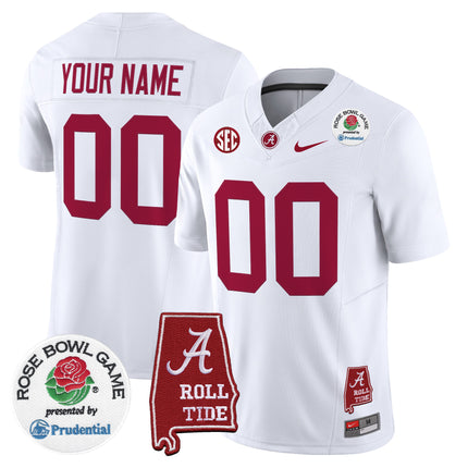Alabama Crimson Tide 2026 Rose Bowl Vapor Limited Custom Jersey - All Stitched