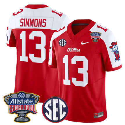 Men's Ole Miss Rebels 2026 Sugar Bowl Vapor Limited Jersey - All Stitched