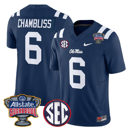 Men's Ole Miss Rebels 2026 Sugar Bowl Vapor Limited Jersey - All Stitched