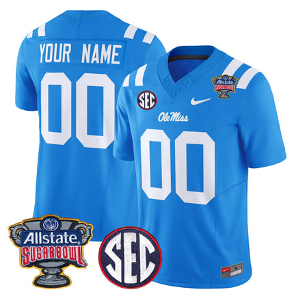 Ole Miss Rebels 2026 Sugar Bowl Vapor Limited Custom Jersey - All Stitched