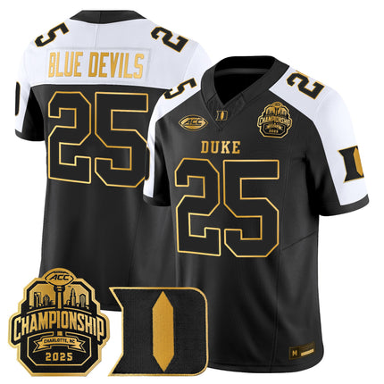 Men's Duke Blue Devils 2025 ACC Championship Gold Vapor Limited Jersey - All Stitched