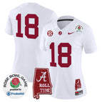 White / #18 Crimson / S